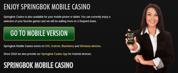 SPRINGBOK MOBILE CASINO