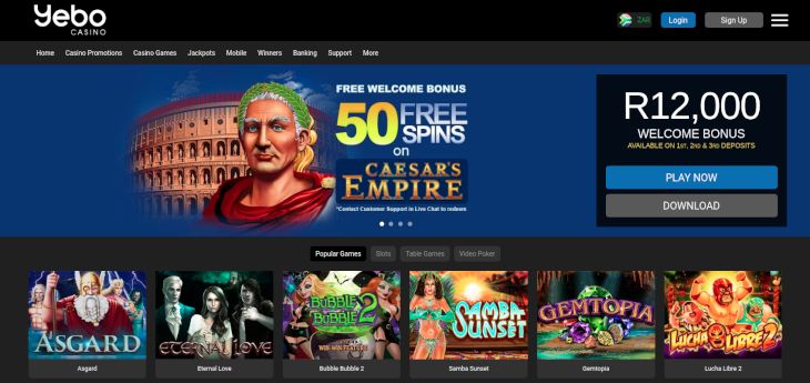 Yebo Casino bonus offers