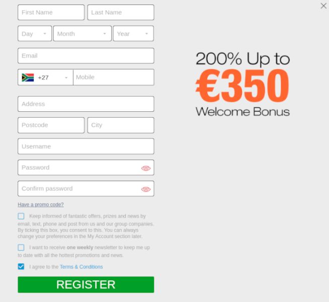 Winner Casino registration