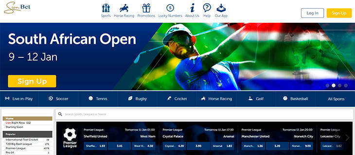 SunBet home page